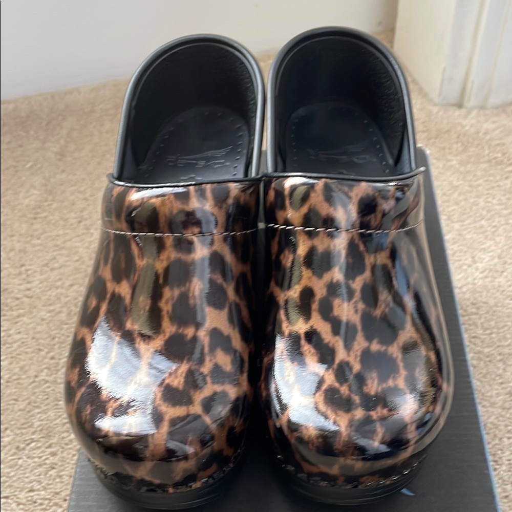 Dansko Leopard Print Clogs